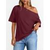 image:imageLILLUSORY Off The Shoulder Tops Oversized Tshirts Short Sleeve Basic Tee 2026 Casual Summer Fashion ClothesWinered