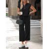 image:imageLILLUSORY Two Piece Lounge Sets for Women Spring Vacation Beach Travel Airport Outfits Casual Cruise Fashion 2026Black