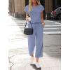 image:imageLILLUSORY Two Piece Lounge Sets for Women Spring Vacation Beach Travel Airport Outfits Casual Cruise Fashion 2026Blue