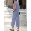 image:imageLILLUSORY Two Piece Lounge Sets for Women Spring Vacation Beach Travel Airport Outfits Casual Cruise Fashion 2026Blue