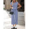 image:imageLILLUSORY Two Piece Lounge Sets for Women Spring Vacation Beach Travel Airport Outfits Casual Cruise Fashion 2026Blue