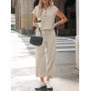 image:imageLILLUSORY Two Piece Lounge Sets for Women Spring Vacation Beach Travel Airport Outfits Casual Cruise Fashion 2026Khaki