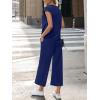 image:imageLILLUSORY Two Piece Lounge Sets for Women Spring Vacation Beach Travel Airport Outfits Casual Cruise Fashion 2026Navy