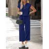 image:imageLILLUSORY Two Piece Lounge Sets for Women Spring Vacation Beach Travel Airport Outfits Casual Cruise Fashion 2026Navy