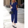 image:imageLILLUSORY Two Piece Lounge Sets for Women Spring Vacation Beach Travel Airport Outfits Casual Cruise Fashion 2026Navy