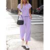 image:imageLILLUSORY Two Piece Lounge Sets for Women Spring Vacation Beach Travel Airport Outfits Casual Cruise Fashion 2026Purple