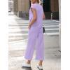 image:imageLILLUSORY Two Piece Lounge Sets for Women Spring Vacation Beach Travel Airport Outfits Casual Cruise Fashion 2026Purple