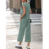 image:imageLILLUSORY Two Piece Lounge Sets for Women Spring Vacation Beach Travel Airport Outfits Casual Cruise Fashion 2026Sage Green