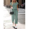 image:imageLILLUSORY Two Piece Lounge Sets for Women Spring Vacation Beach Travel Airport Outfits Casual Cruise Fashion 2026Sage Green