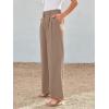 image:imageLILLUSORY Wide Leg Dress Pants Womens High Waisted Dressy TrousersCamel