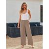 image:imageLILLUSORY Wide Leg Dress Pants Womens High Waisted Dressy TrousersCamel