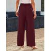 image:imageLILLUSORY Wide Leg Dress Pants Womens High Waisted Dressy TrousersWine Red