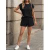 image:imageLILLUSORY Women 2 Piece Matching Lounge Sets Clothing 2026 Waffle Knit Cap Sleeve Summer Airport Outfits with ShortsBlack
