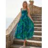 image:imageLILLUSORY Women Floral Maxi Summer Dress 2026 Flowy Elegant Spaghetti Strap Long Sundress Beach Vacation Wedding Guest OutfitFloral Green
