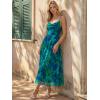 image:imageLILLUSORY Women Floral Maxi Summer Dress 2026 Flowy Elegant Spaghetti Strap Long Sundress Beach Vacation Wedding Guest OutfitFloral Green