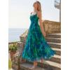 image:imageLILLUSORY Women Floral Maxi Summer Dress 2026 Flowy Elegant Spaghetti Strap Long Sundress Beach Vacation Wedding Guest OutfitFloral Green