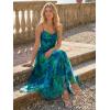 image:imageLILLUSORY Women Floral Maxi Summer Dress 2026 Flowy Elegant Spaghetti Strap Long Sundress Beach Vacation Wedding Guest OutfitFloral Green