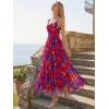 image:imageLILLUSORY Women Floral Maxi Summer Dress 2026 Flowy Elegant Spaghetti Strap Long Sundress Beach Vacation Wedding Guest OutfitFloral Navy Red Flower