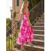 image:imageLILLUSORY Women Floral Maxi Summer Dress 2026 Flowy Elegant Spaghetti Strap Long Sundress Beach Vacation Wedding Guest OutfitFloral Pink