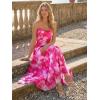 image:imageLILLUSORY Women Floral Maxi Summer Dress 2026 Flowy Elegant Spaghetti Strap Long Sundress Beach Vacation Wedding Guest OutfitFloral Pink