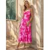 image:imageLILLUSORY Women Floral Maxi Summer Dress 2026 Flowy Elegant Spaghetti Strap Long Sundress Beach Vacation Wedding Guest OutfitFloral Pink