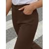 image:imageLILLUSORY Women High Waisted Stretchy Wide Leg Work Pants Business Casual Trousers with Pockets 2026Chocolate Brown