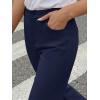 image:imageLILLUSORY Women High Waisted Stretchy Wide Leg Work Pants Business Casual Trousers with Pockets 2026Navy Blue