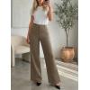 image:imageLILLUSORY Women High Waisted Stretchy Wide Leg Work Pants Business Casual Trousers with Pockets 2026Tawny