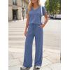 image:imageLILLUSORY Womens 2 Piece Lounge Sets 2026 Summer Vacation Outfits Airport Travel Resort Wear Beach Matching Spring SweatsuitBlue
