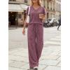 image:imageLILLUSORY Womens 2 Piece Lounge Sets 2026 Summer Vacation Outfits Airport Travel Resort Wear Beach Matching Spring SweatsuitBurgundy