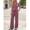 image:imageLILLUSORY Womens 2 Piece Lounge Sets 2026 Summer Vacation Outfits Airport Travel Resort Wear Beach Matching Spring SweatsuitBurgundy