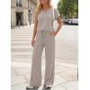 image:imageLILLUSORY Womens 2 Piece Lounge Sets 2026 Summer Vacation Outfits Airport Travel Resort Wear Beach Matching Spring SweatsuitKhaki
