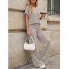 image:imageLILLUSORY Womens 2 Piece Lounge Sets 2026 Summer Vacation Outfits Airport Travel Resort Wear Beach Matching Spring SweatsuitKhaki