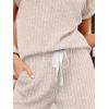 image:imageLILLUSORY Womens 2 Piece Short Sets Summer Lounge Outfits Vacation Travel Cruise Airport Spring Cute Matching Pajamas 2026Apricot