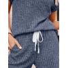 image:imageLILLUSORY Womens 2 Piece Short Sets Summer Lounge Outfits Vacation Travel Cruise Airport Spring Cute Matching Pajamas 2026Blue