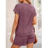 image:imageLILLUSORY Womens 2 Piece Short Sets Summer Lounge Outfits Vacation Travel Cruise Airport Spring Cute Matching Pajamas 2026Burgundy