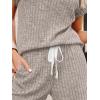 image:imageLILLUSORY Womens 2 Piece Short Sets Summer Lounge Outfits Vacation Travel Cruise Airport Spring Cute Matching Pajamas 2026Camel