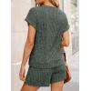 image:imageLILLUSORY Womens 2 Piece Short Sets Summer Lounge Outfits Vacation Travel Cruise Airport Spring Cute Matching Pajamas 2026Green
