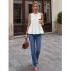 image:imageLILLUSORY Womens Babydoll Peplum Tops Sleeveless Pleated Tank Tops  Summer Flowy Dressy Casual Blouses for Daily Work 2026White