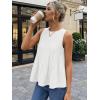 image:imageLILLUSORY Womens Babydoll Peplum Tops Sleeveless Pleated Tank Tops  Summer Flowy Dressy Casual Blouses for Daily Work 2026White