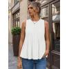 image:imageLILLUSORY Womens Babydoll Peplum Tops Sleeveless Pleated Tank Tops  Summer Flowy Dressy Casual Blouses for Daily Work 2026White