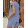 image:imageLILLUSORY Womens Henley 2 Piece Short Sets Summer 2026 Lounge Spring Beach Airport Travel Vacation Outfits Matching SweatsuitBlue