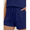 image:imageLILLUSORY Womens Henley 2 Piece Short Sets Summer 2026 Lounge Spring Beach Airport Travel Vacation Outfits Matching SweatsuitNavy