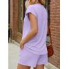 image:imageLILLUSORY Womens Henley 2 Piece Short Sets Summer 2026 Lounge Spring Beach Airport Travel Vacation Outfits Matching SweatsuitPurple