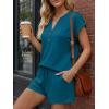 image:imageLILLUSORY Womens Henley 2 Piece Short Sets Summer 2026 Lounge Spring Beach Airport Travel Vacation Outfits Matching SweatsuitTeal