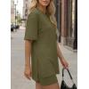 image:imageLILLUSORY Womens Lounge Sets Shorts 2 Piece Matching Pajamas Summer Outfits 2026 Casual Oversized Sweatsuits Spring ClothesArmy Green