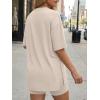 image:imageLILLUSORY Womens Lounge Sets Shorts 2 Piece Matching Pajamas Summer Outfits 2026 Casual Oversized Sweatsuits Spring ClothesBeige