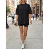 image:imageLILLUSORY Womens Lounge Sets Shorts 2 Piece Matching Pajamas Summer Outfits 2026 Casual Oversized Sweatsuits Spring ClothesBlack
