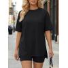 image:imageLILLUSORY Womens Lounge Sets Shorts 2 Piece Matching Pajamas Summer Outfits 2026 Casual Oversized Sweatsuits Spring ClothesBlack