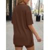 image:imageLILLUSORY Womens Lounge Sets Shorts 2 Piece Matching Pajamas Summer Outfits 2026 Casual Oversized Sweatsuits Spring ClothesBrown